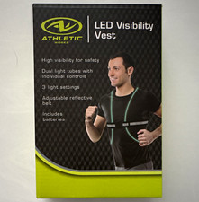 Athletic Works LED Visibility Vest Adj Reflective Belt Batteries Inc