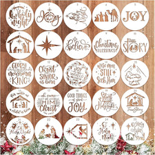 25Pcs Christmas Nativity Stencil for Painting on Wood Small Nativity Scene Stenc