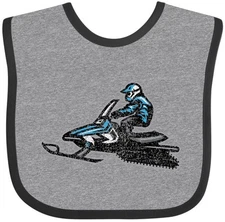 Inktastic Snowmobile Ideas Baby Bib Snow Winter Sports Racing Competition Infant
