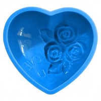 Silikon Seifenform Herz Mit Rosenrelief & I Love You – Silikonform, SeifengießEn