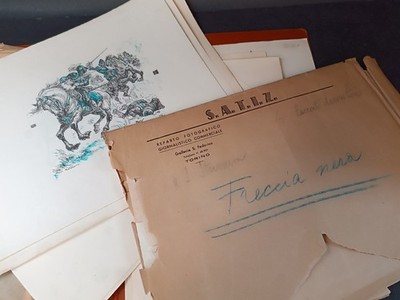lot 50 drawings and sketches SATIZ BLACK ARROW and more (various sizes)