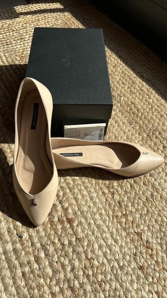 Women Patrizia Pepe Heels Beige Leather 37 #C26T