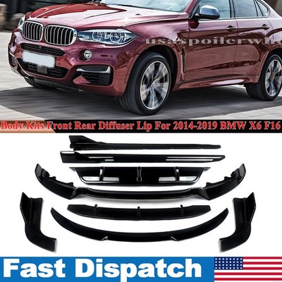 For BMW X6 F16 M Sport 14+Front Lip Rear Spoiler Diffuser Side Skirts Body Kits