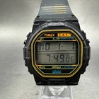 Timex C.A.T. digital Watch Men 38mm Black Alarm Chronograph New Battery VTG