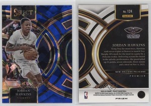 2023 Panini Select Premier Level Blue Cracked Ice Prizm Jordan Hawkins Rookie RC