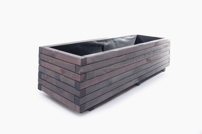 Pflanzkbel Holz Rechteckig Kiefer - Grau Lasiert 40 -120 cm Blumenkasten |  eBay.de