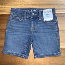 Cat  Jack Boys Relaxed Tapered Adjustable Waist Stretch Denim Shorts Size 6