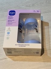Image of 2x Blue MAM Easy Start Self-Sterilising Anti-Colic Bottles 260ml/9oz