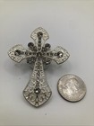 Nice Silvertone Jeweled Christian Cross Air Freshener Vent  Cover — photo 2