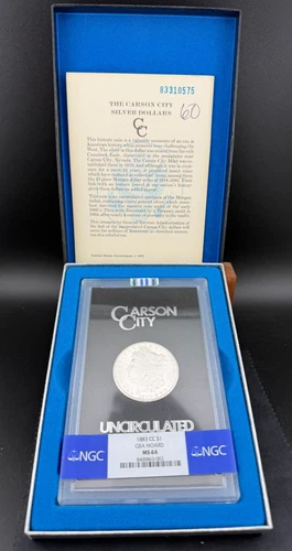 1883-CC Morgan Silver Dollar GSA Hoard NGC MS-64, Beautiful High Grade Coin