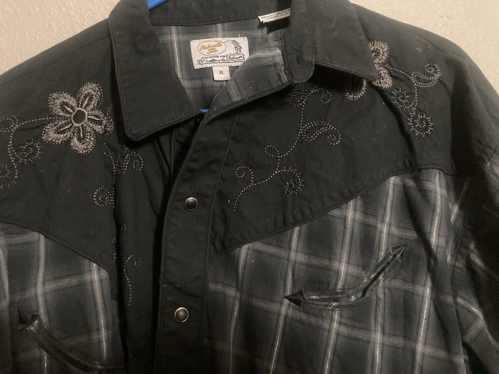Panhandle Slim Embroidered Western Shirt Xl - image 2