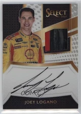 2017 Panini Select Signature Swatches White Prizm /50 Joey Logano #SS-JL Auto