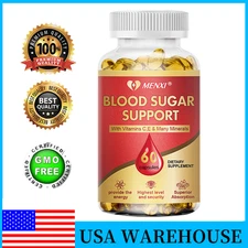 Blood Sugar Support,Glucose Support Alpha Lipoic Acid Cinnamon Magnesium 60 Caps