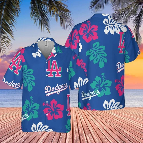 L A Baseball Hawaiian Shirt, Dodgers Hawaiian Shirt