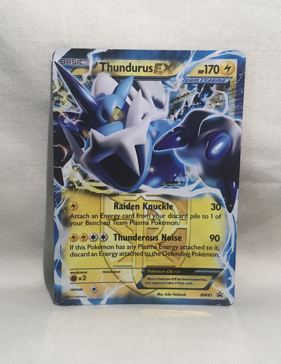 Pokémon THUNDURUS EX BW81 2013 Black Star Promo Standard Size Card