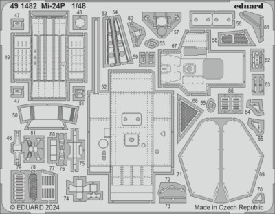Eduard Models 1/48 Aircraft- Mi24P for TSM  Painted EDU491482