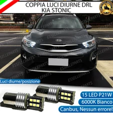 COPPIA LAMPADE DIURNE POSIZIONE DRL 15 LED BAY15D P21/5W CANBUS KIA STONIC 6000K
