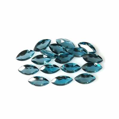 Natural London Blue Topaz 8x4mm Marquise Faceted Calibrated Loose Gemstone 5pc