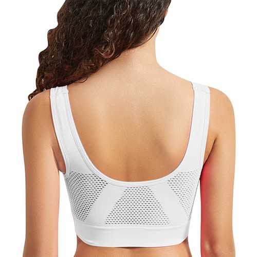 Womens Sports Bra Form Bustier Top Breathable Underwear Yoga Gym Bra Plus Size - Picture 6 of 12