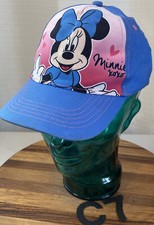 YOUTH GIRLS DISNEY MINNIE MOUSE HAT BLUE/PINK STRAPBACK ADJUSTABLE VGC C7