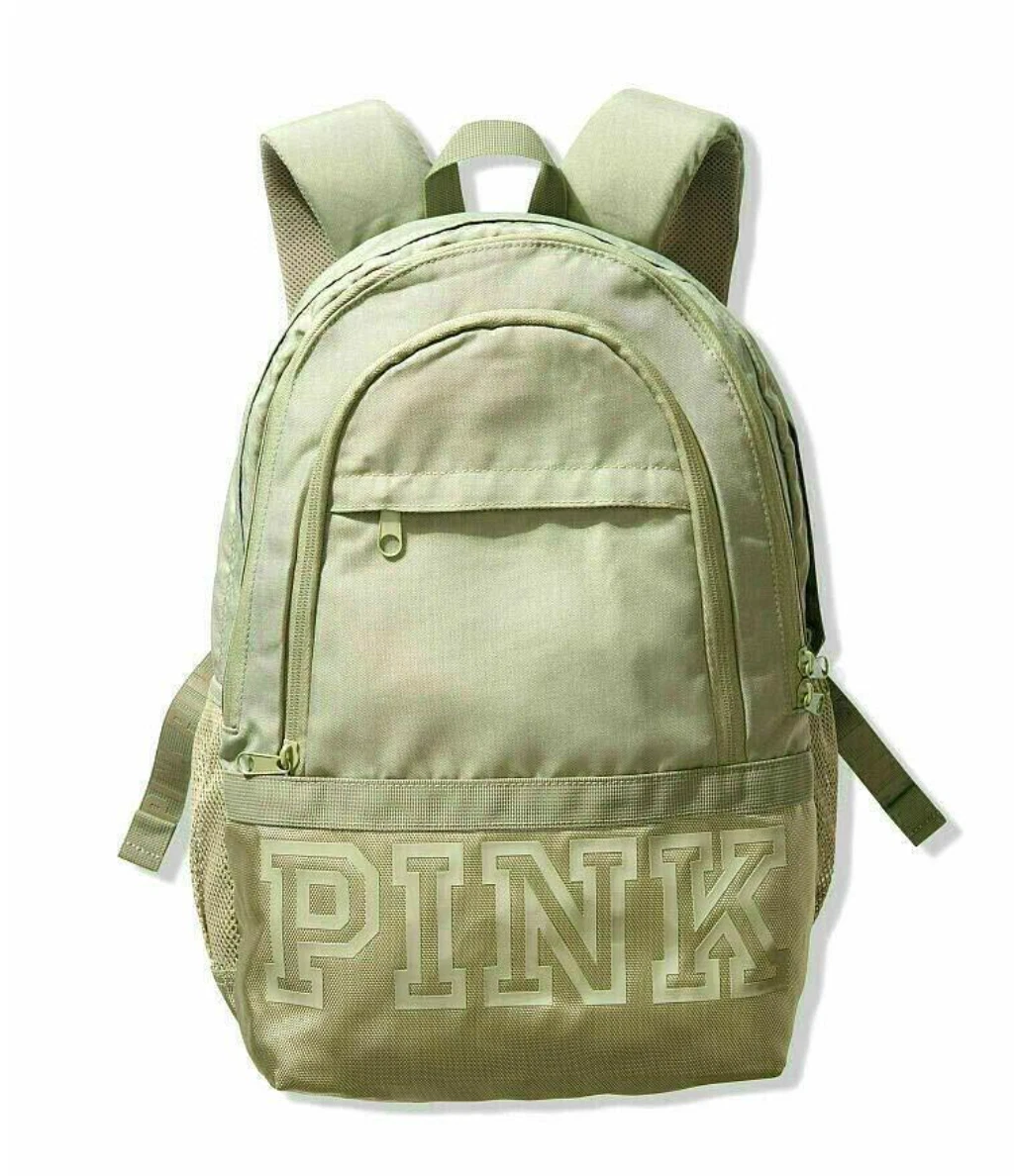 NWT Pink Victoria’s Secret Backpack in Olive Green Amazon.com | Victoria main image 2