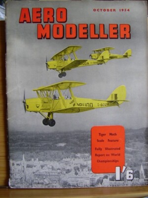 AEROMODELLER MODEL AIRCRAFT MAG 1954 OCTOBER FRIED FRITTER SAAB J29 PLANS