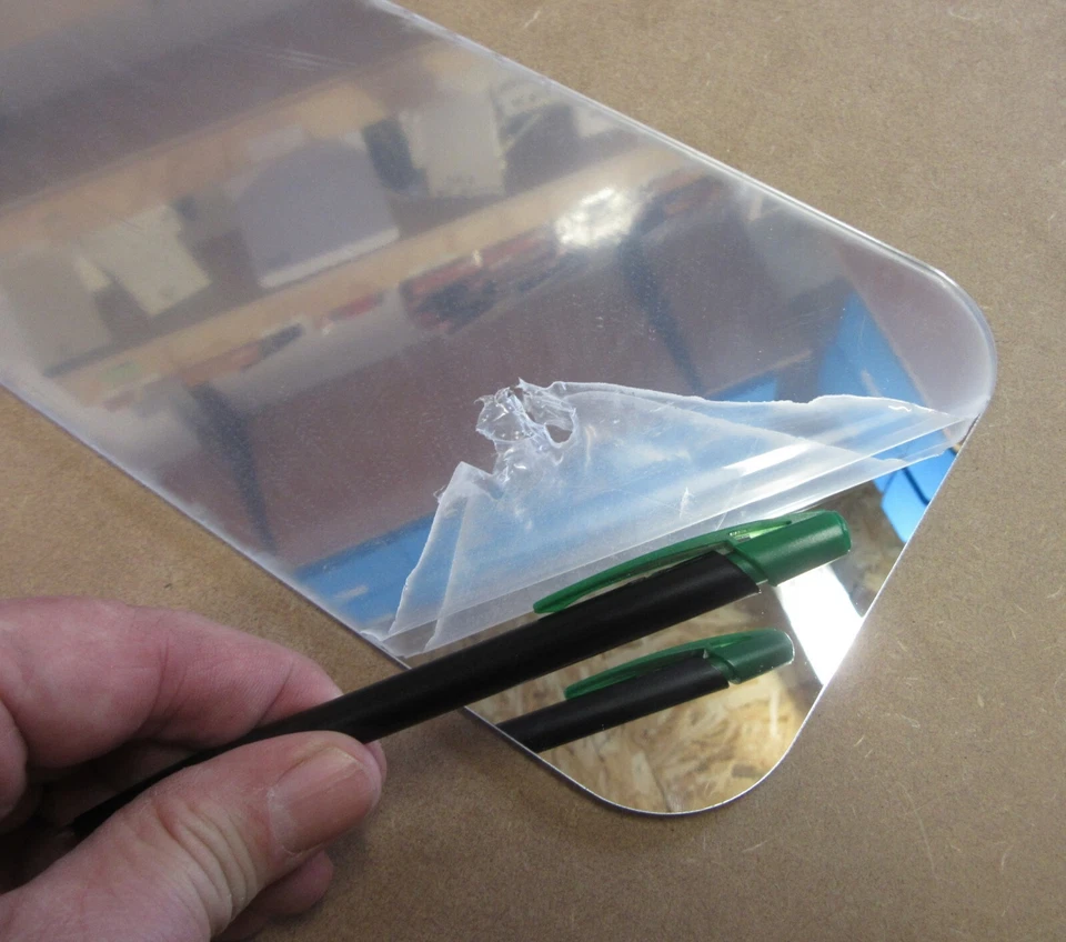 Acryl Spiegel Platte 3mm Zuschnitt 420x150 mm Kunststoffglas - Kanten poliert - Bild 4 von 4