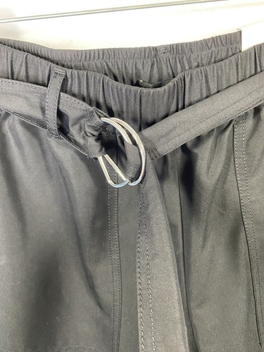 Ann Taylor Women Black Elastic Waist High Rise Belted Jogger Slacks Pants Size 8 - Picture 3 of 12
