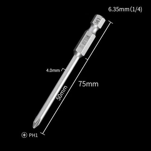 1/4" Magnetisch S2 Stahl Kreuzschlitz Bit PH00 PH0 PH1 PH2 Länge 50mm - 200mm - Picture 34 of 58