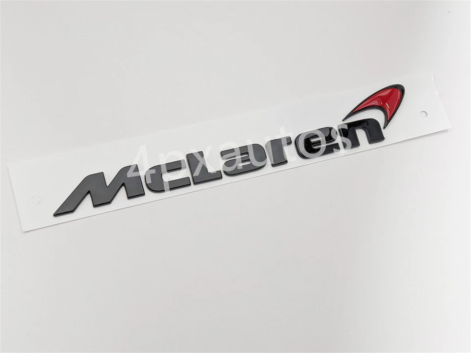 Rear Bumper Badge for McLaren 540C, 570S, 600LT | Gloss Black & Red - Image 2 of 2
