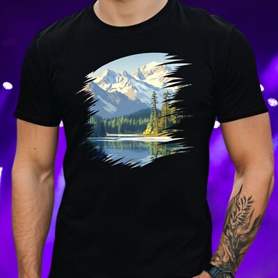 T-Shirt Herren Olympic Nationalpark Motiv Baumwolle Größe S bis 5XL
