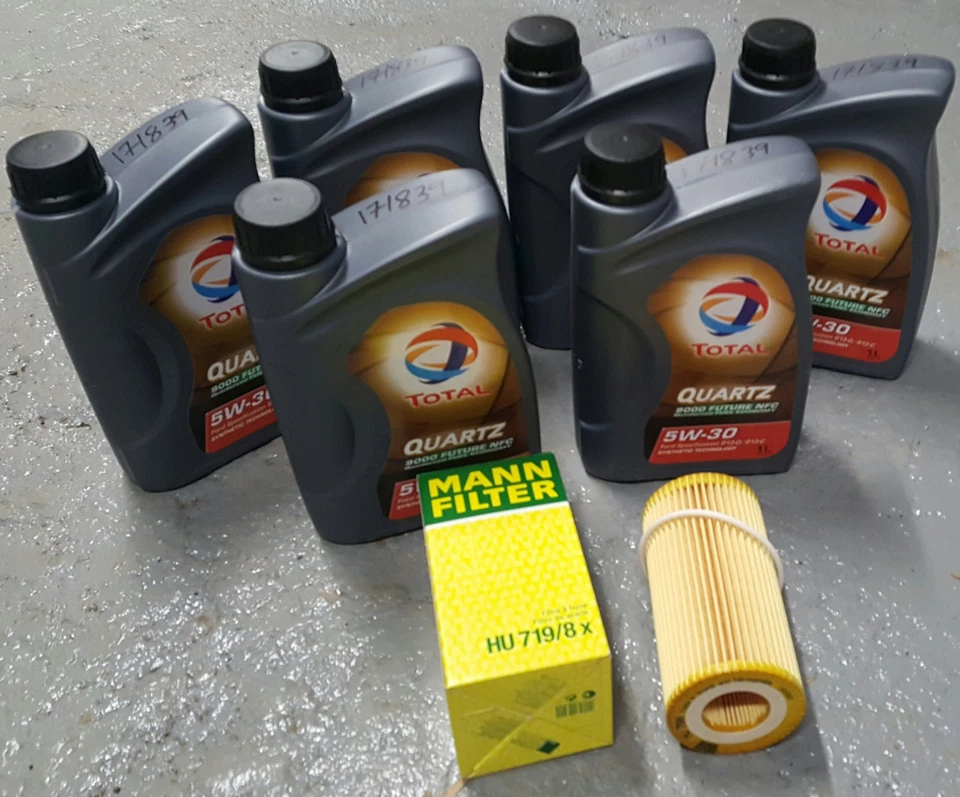Kit de cambio de aceite con filtro Total 9000 Future NCF 5W-30+MANN HU719/8x VOLVO 04-16 Foto 4 de 4