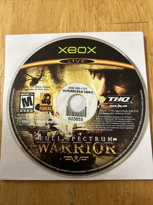 Full Spectrum Warrior (Microsoft Xbox, 2004) Disc Only
