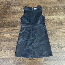 altar'd State Black Leather Look Sleeveless Dress Size S
