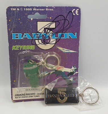 BABYLON 5 : NARN TRANSPORT SCHLÜSSELANHÄNGER SIGNIERT VON CLAUDIA CHRISTIAN + SCHLÜSSELRING
