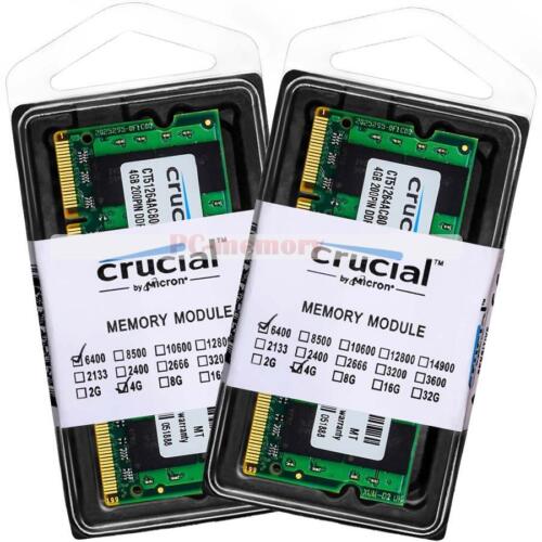 Crucial 8 GB /4 GB PC2-6400 DDR2 800 MHz Laptop Memory SO-DIMM RAM for Dell HP - Picture 8 of 8