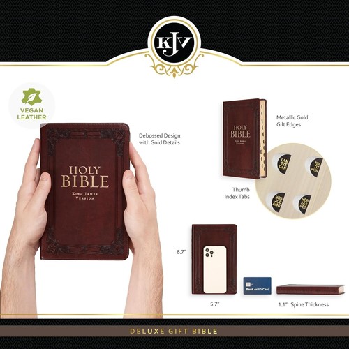 Medium Brown KJV Deluxe Bible with Thumb Index BRAND NEW in Shrink Wrap!!! - Picture 4 of 7