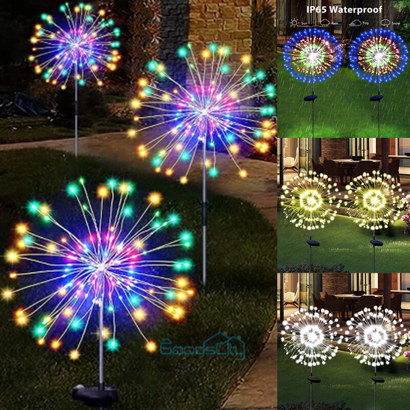 Luces 200 LED Solares De Patio Lamparas Solares Patio Luz Para Jardin Navidad - Image 2 of 4