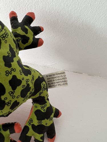 DART FROG Determined Productions 1992 Vintage Beanie Plush Toy Animal - Picture 9 of 11