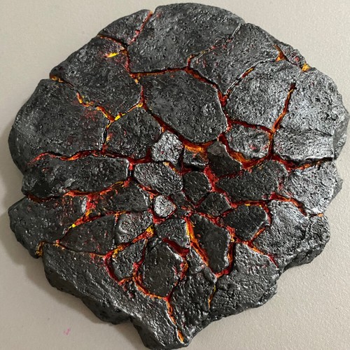 Anime Model Magma Crack LED Licht Figur Kampfszene Plattform Basis für Figur - Bild 2 von 8
