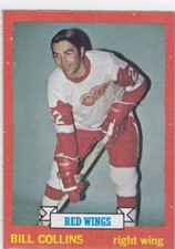 73/74 TOPPS..BILL COLLINS..CARD # 158..RED WINGS..FREE COMBINED SHIP