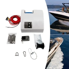 25 LBS Boat Electric Anchor Winch w/ Remote Wireless Control Marine Saltwater
