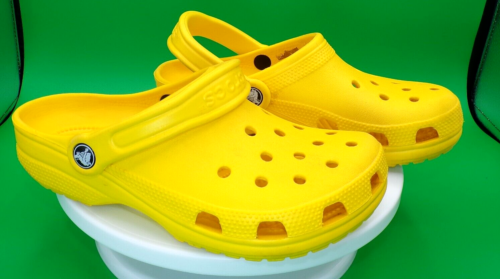 WOMENS CROCS CLASSIC CLOGS YELLOW POLY PERF CONVERTIBLE CLOGS SHOES 8