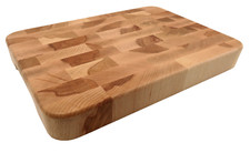 Stabiler Hackblock Stirnholz Tranchierbrett Schneidebrett Hirnholz 35x25 cm Füße