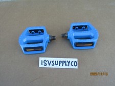 NEW BICYCLE 9/16'' BLUE ALUMINUM PEDALS FOR 3 PC. CRANK BIKES: BMX, MTB, ROAD BI