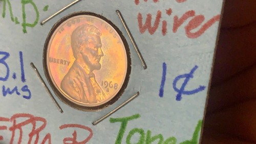 1968 s penny Error Struck The Wire Proof Rare🔥🔥🔥nice Toned 🔥🔥 - Picture 13 of 23