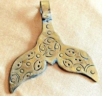 ANCIENT VIKING GOLD GILDED THOR PENDANT DECORETED RING AND DOT MOTIFS RESTORED