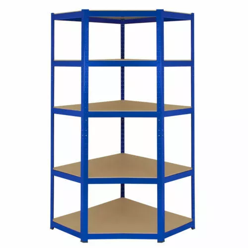 Heavy Duty Corner Steel Shelving Unit 1800mm H x 900mm W x 300mm D - Picture 1 of 2