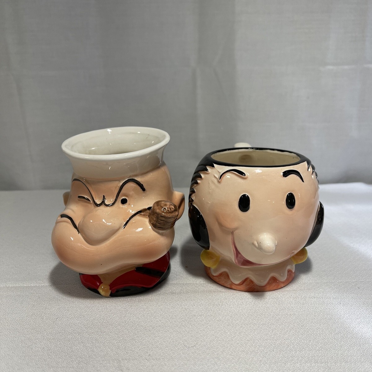 1980 Vintage Cups Popeye & Olive Oyl King Features Syndicate inc