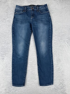Lucky Brand Pant Women 8 Blue Denim Jean Lolita Skinny Mid Rise Cotton 30x28